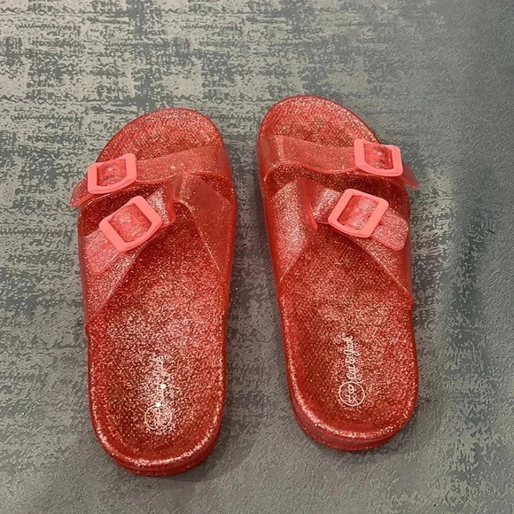 Youth Cat & Jack Pink Shimmer Sandals - Picture 3 of 5